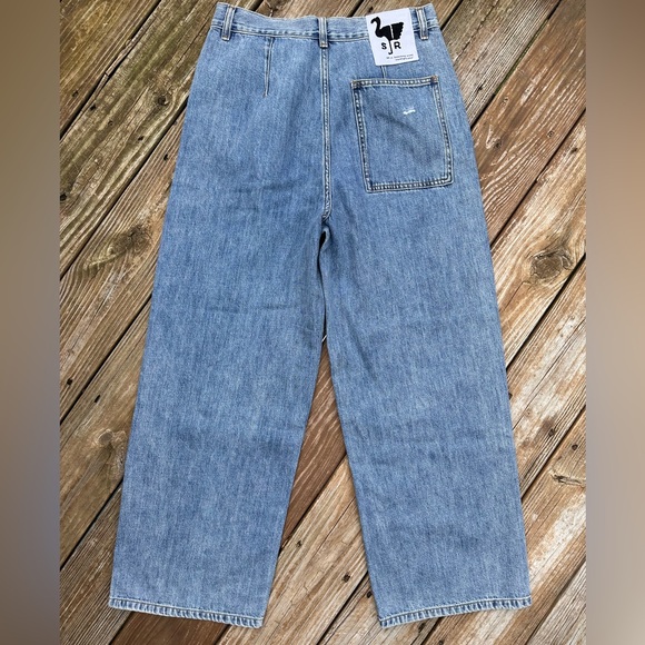 Free People SR vs Sandrine Rose The Virgin Label Wide Leg Jeans - Picture 3 of 4